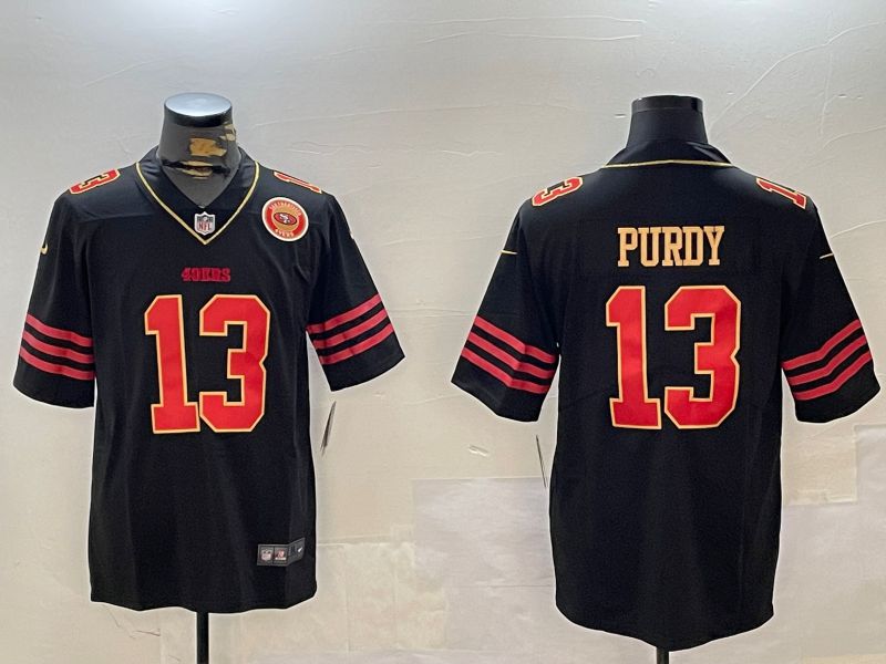 Men San Francisco 49ers #13 Purdy Black Gold 2024 Nike Limited NFL Jersey style 12305->san francisco 49ers->NFL Jersey